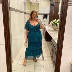 Emerald green layered dress from one loved babe